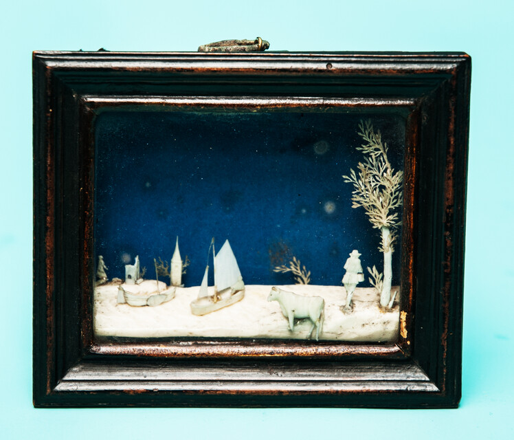 A diorama in bone, a so called 