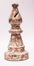 A large wooden 19th century chess piece bishop.