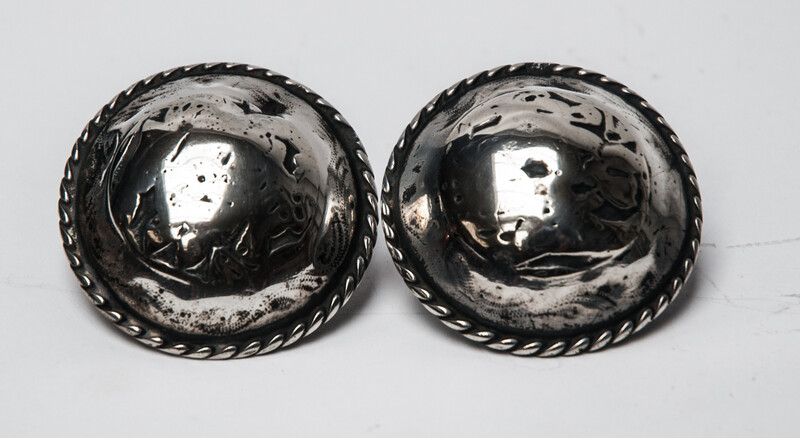 A pair of 18th C. silver boys trouser buckles from Zeeland. 