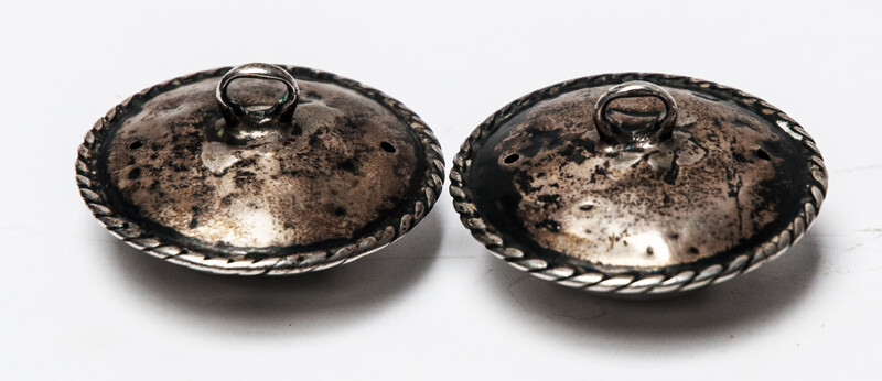 A pair of 18th C. silver boys trouser buckles from Zeeland. 