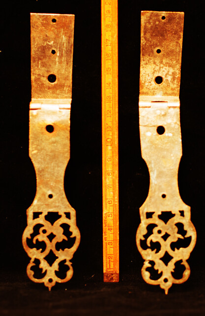 A pair of decorative eighteenth century brass 