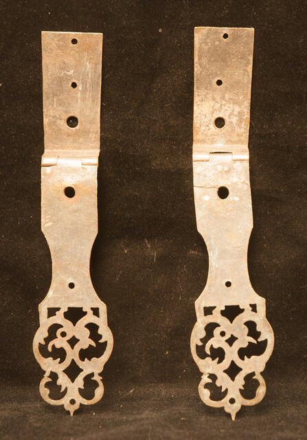 A pair of decorative eighteenth century brass 