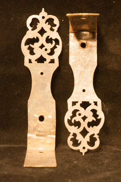 A pair of decorative eighteenth century brass 