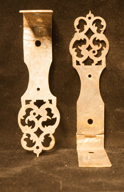 A pair of decorative eighteenth century brass 