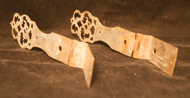 A pair of decorative eighteenth century brass 