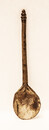 A small 17th century pewter spoon with a clear hallmark 