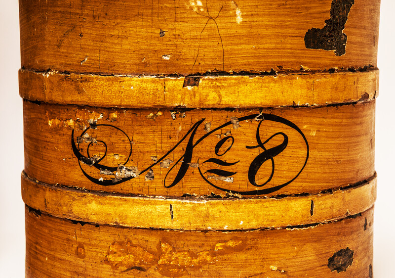 Two eighteenth century tobacco barrels, the inside covered with lead.